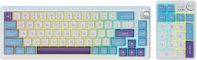 K68 Pro Gaming Keyboard, Layout Compact Wireless Mechanical Keyboard, Gasket by KZZI