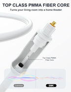 EMK White Optical Audio Cable - Image 5