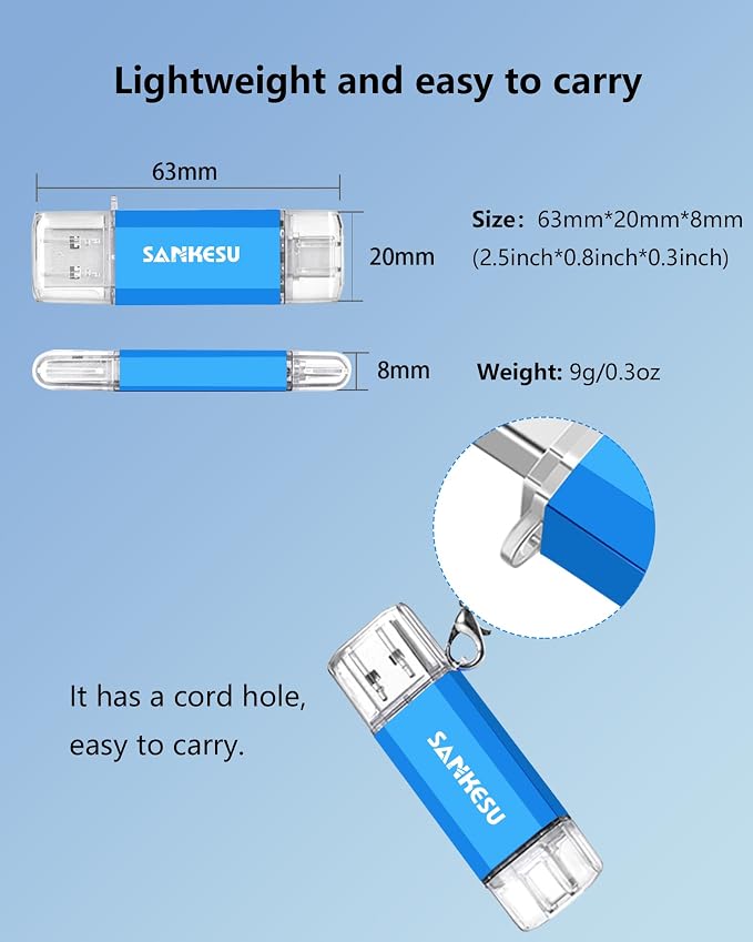 128GB 3 Pack 2-in-1 USB C Flash Drive USB-A+Type-C 3.1 Dual Drive OTG, Speed Up - Image 4