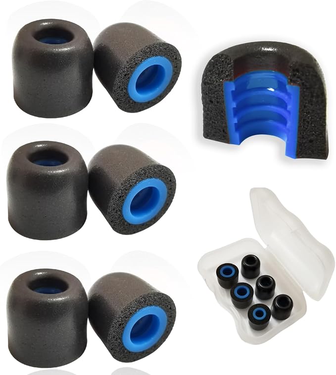 Small Earbuds Memory Foam Tips Fit 5mm-7mm Anti-Slip Isolation Noise by EarbudsTipsAccessories