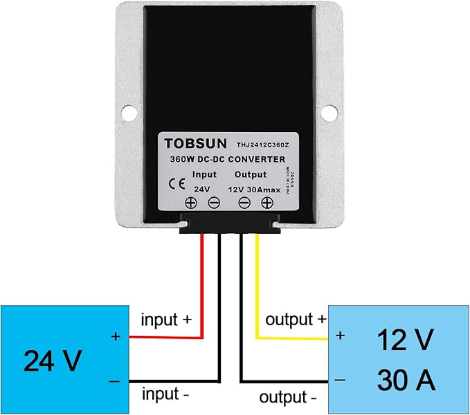 DC 24V Step Down to 12V 30A 360W Converter Waterproof Buck Converter Voltage - Image 6