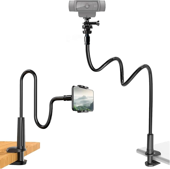 Webcam Stand for Desk, Flexible Gooseneck Webcam Mount Holder Arm by Unknown