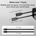 Retractable Car Charger, 4 in 1 Fast Charging USB-C & USB-A Compatible - Image 6