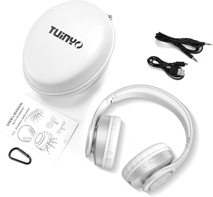 TUINYO Bluetooth Headphones Wireless, Over Ear Stereo Wireless Headset 40H - Image 6