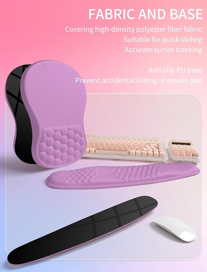 Hokafenle 2in1 Combination, Wave Keyboard Wrist Rest and Ergonomic Curvature - Image 6