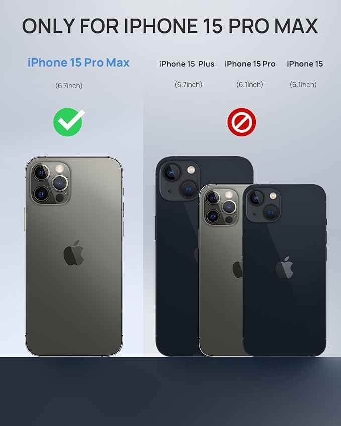 Lanhiem Magnetic for iPhone 15 Pro Max Case, IP68 Waterproof Dustproof Case - Image 5