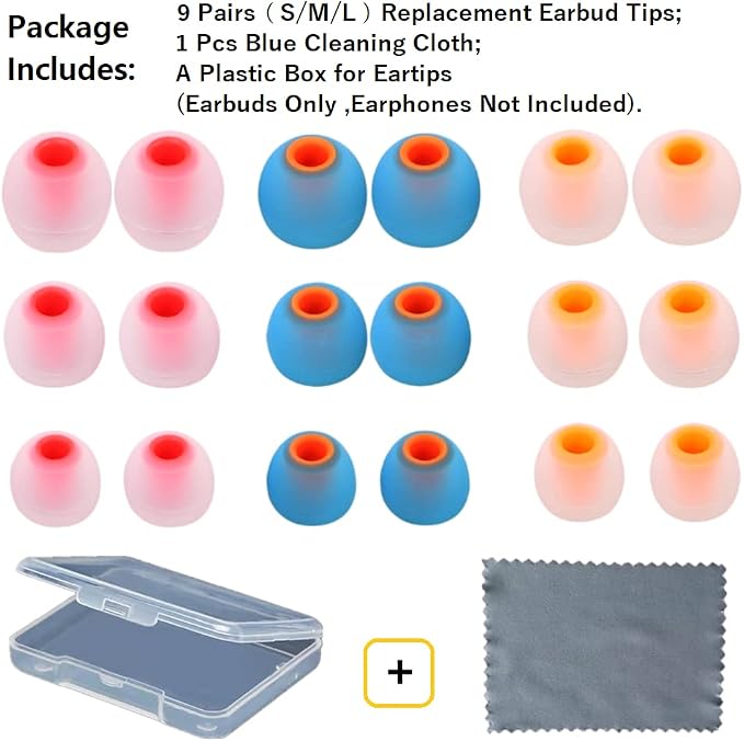 Earbuds Replacement Tips Silicone Earbud Tips Ear Gels Fit - Image 2