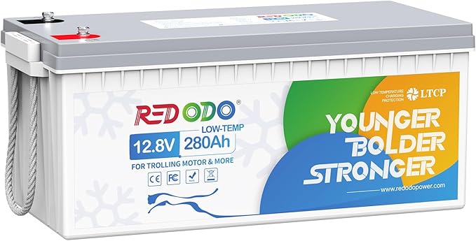 Redodo 12V 280Ah Low Temp Cutoff LiFePO4 Battery, 3584Wh Lithium Battery by PrimeDayRedodoSaveup55