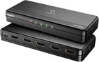 8K HDMI Splitter 1 in 4 Out, 1x4 Duplicate/Mirror Screens, HDMI 2.1, Auto by SHERRIVA