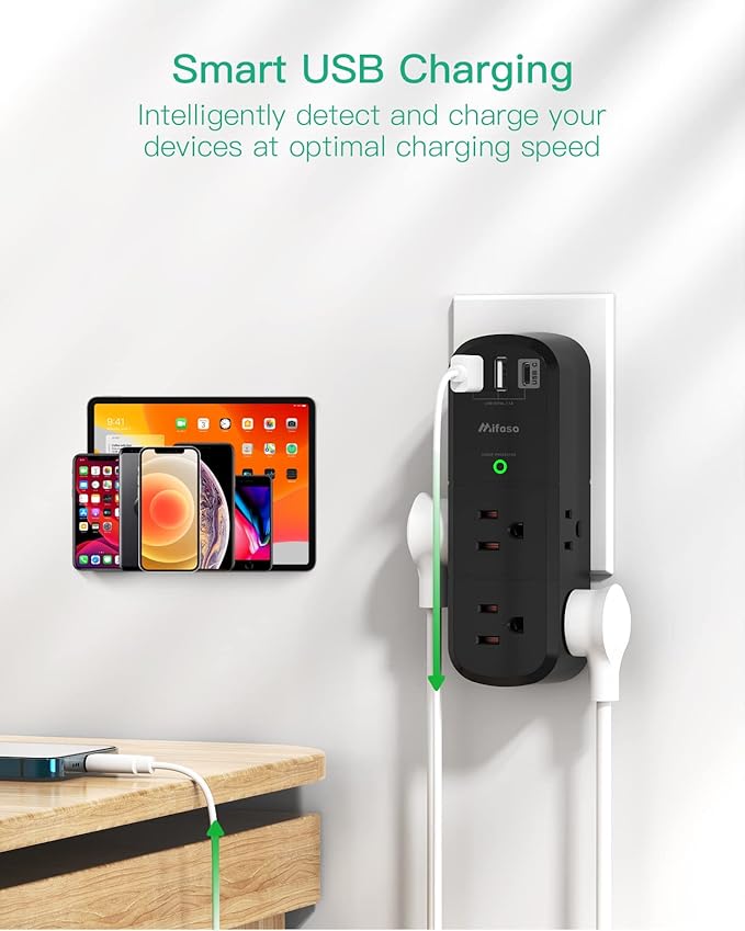 Surge Protector USB Outlet Extender - Image 3