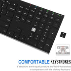 Arteck 2.4G Wireless Keyboard Stainless Steel Ultra Slim Full Size Keyboard - Image 4