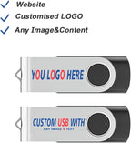 Personalized Flash Drives 128GB, Wooolken Customizable USB 2.0 Thumb Drives - Image 2