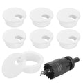 1-1/2" White Desk Grommet with Bi-Metal Hole Saw, JTemgle Plastic Cable Hole by JTemgle