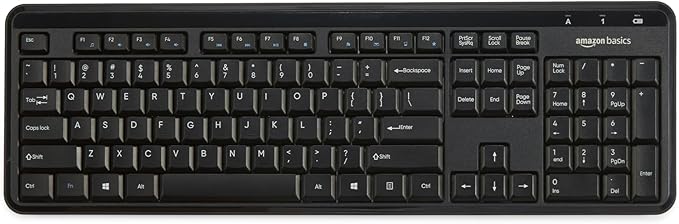 Amazon Basics 2.4GHz Wireless Keyboard and Mouse Combo, Quiet and Compact US - Image 2