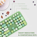 Green Wireless Keyboard and Mouse, KOOTOP Cute Green Colorful Keyboard and Mouse - Image 9