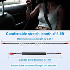 Coiled USB A to USB C Cable for Car 6FT 2Pack USB C Charger Cable Fast Charging - Image 6