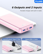 Portable Charger, 42800mAh Power Bank Built-in Cable, 22.5W PD USB C In & Out - Image 6