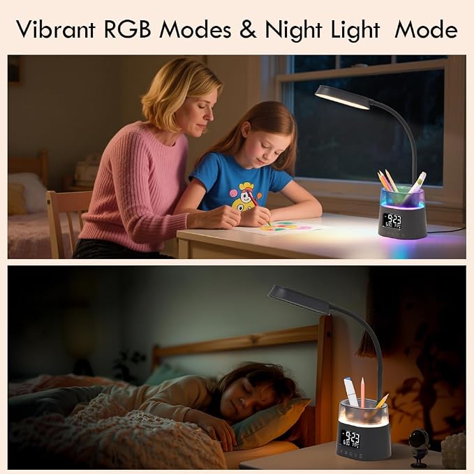WILIT LED Desk Lamp for College Dorm Room Essentials, Students Study Lamp - Image 8