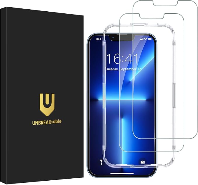 UNBREAKcable Screen Protector for iPhone 14/13/13 Pro Double Shatterproof by UNBREAKcable