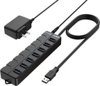 VEMONT USB hub, Computer Peripheral Equipment 7-Port USB 3.0 hub by VEMONT