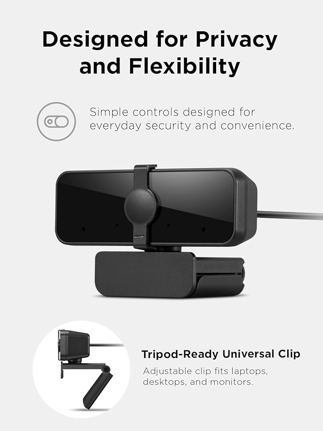 Lenovo Essential FHD Webcam Gen 2, Full HD, Dual Microphones, 85 Degree FOV - Image 7