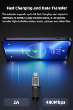 USB C/Lightning to Micro USB Adapter, Type C to Lightning Converter, USB C to - Image 3