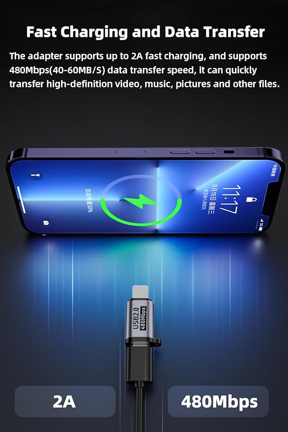 USB C/Lightning to Micro USB Adapter, Type C to Lightning Converter, USB C to - Image 3