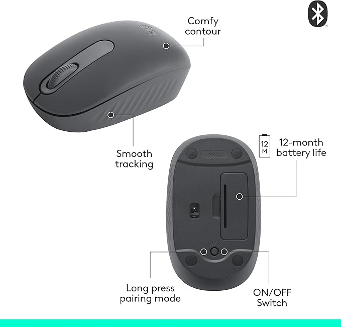 Logitech M196 Bluetooth Wireless Mouse, Compact and Portable Mouse - Image 7