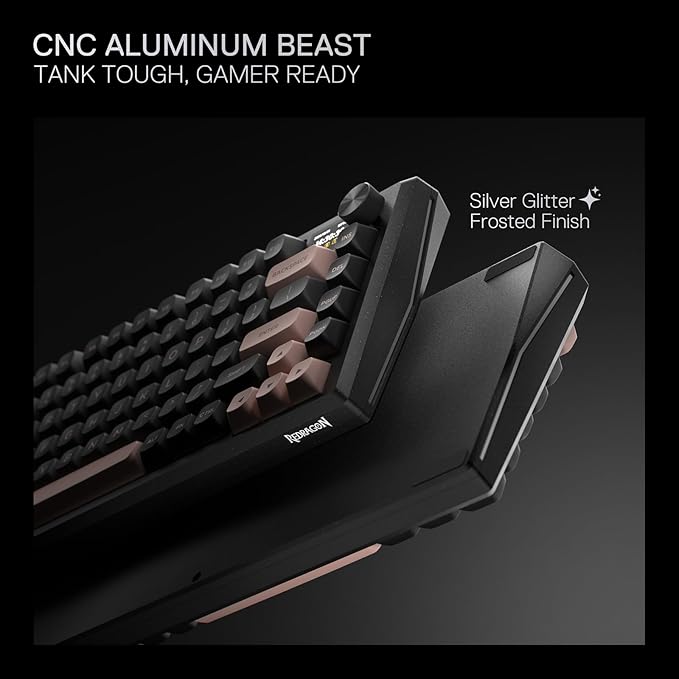 Redragon K720 Wireless CNC Gasket Gaming Keyboard w/Hype Screen & Knob - Image 6