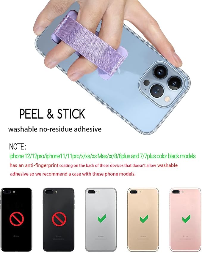 Phone Grip Holder for Hand, Universal Finger Strap Phone Holder, Finger Selfie - Image 4