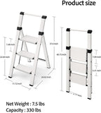 Taranta 3 Step Ladder, Lightweight Aluminum Step Stool - Image 6