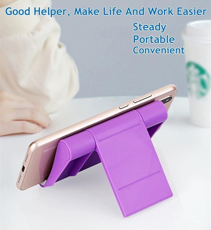 Cell Phone Stand for Desk Foldable Cell Phone Holder Desk Tablet Holder Mobile - Image 6