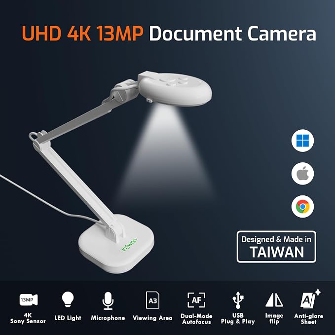 INS-2 4K USB 13MP Document Camera - Image 2