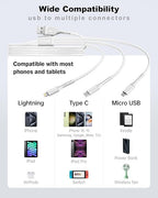 Multi Charging Cable 2Pack 6FT, 3 in 1 Charger Cable Braided Universal Phone - Image 6