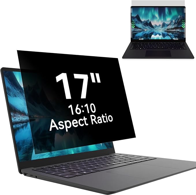 Laptop Privacy Screen 17 Inch, Laptop Screen Privacy Shield 16:10 Aspect Ratio by MaoYeye