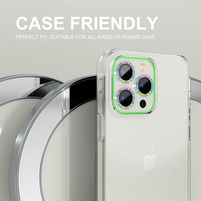Choiche [3+1 for iPhone 14 Pro/iPhone 14 Pro Max Camera Lens Protector Bling - Image 4