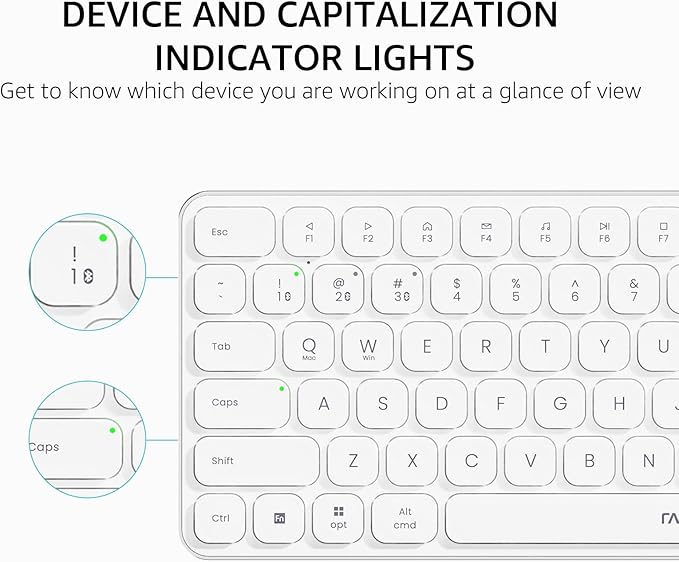 Rapoo 9010M Multi-Device Keyboard and Mouse Combo, 2.4GHz/Bluetooth 5.0/4.0 - Image 7