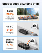 SOARAISE Wireless Solar Power Bank, 25000mAh Solar Charger - Image 7