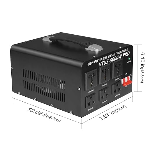 Yinleader 5000W PRO Voltage Transformer Converter Step Up/Down AC 110V/120V to - Image 9