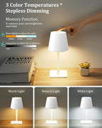 Cordless Table Lamp Rechargeable Lamps: 6000mAh Battery Operated Table Lamp - Image 5