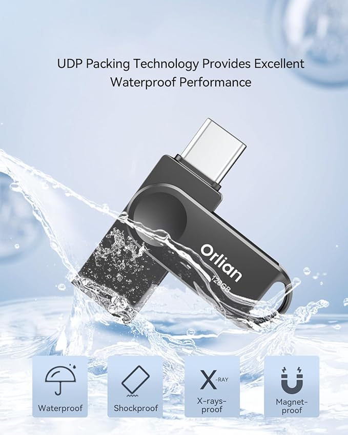 128GB 2-Pack USB C Flash Drive, Dual Drive USB 3.0 and Type C Thumb Drive Up to - Image 6