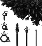 130 Pcs Push Mount Cable Ties Standard Zip Tie Mount Car Wire Loom Routing Clips by Dakchor