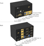 CKLau 2 Port USB 3.0 Quad Monitor KVM Switch HDMI 2.1 8K@60Hz 4K@144Hz - Image 3