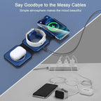 Wireless Charger 3 in 1, RTOPS Magnetic Travel Wireless Charging Station - Image 4