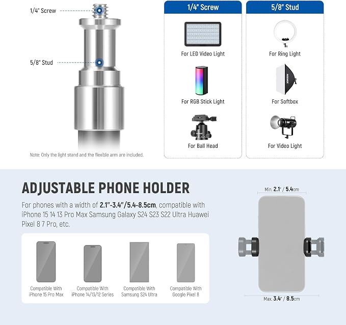 NEEWER 71" Phone Tripod Stand - Image 5