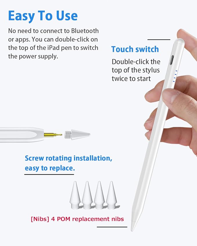 Stylus Pen for iPad 9th&10th, Fast Charge for ipad Pencil - Image 7