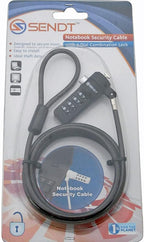 Sendt Black Notebook/Laptop Combination Lock Security Cable - Image 3