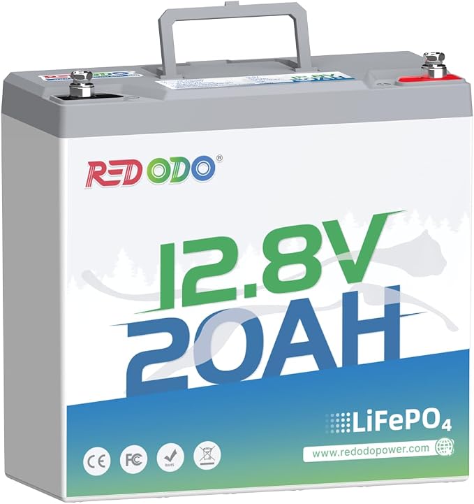 Redodo 12V 20Ah LiFePO4 Battery, 4000+ Deep Cycles Lithium Battery by PrimeDayRedodoSaveup55