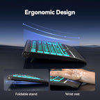 TECKNET Large Print Backlit Keyboard, Wired USB-A Computer Keyboard - Image 5