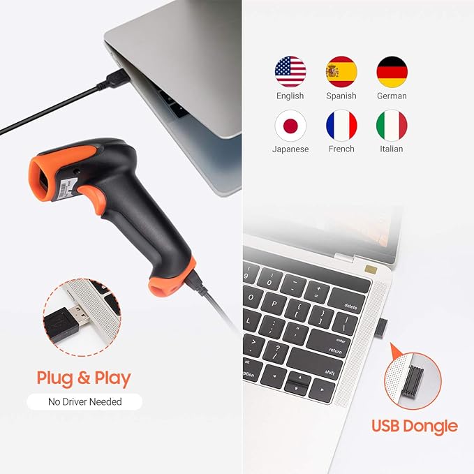 Tera Pro Wireless 2D QR Barcode Scanner 3 in 1 Bluetooth & 2.4GHz Wireless & - Image 4